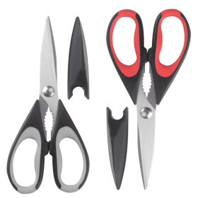 High-quality Heavy-duty Kitchen Scissors | Multi-functional Stainless Steel Food Scissors with Anti-slip Handle Design | Multi-purpose Cooking To