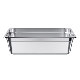 1 Pack Stainless Steam Hotel Pan, Full Size Table Steam Pan, 6 Inch Deep Anti Jam Restaurant Supplies Reusable Rustproof Catering Storage for Hom