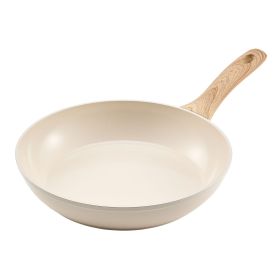Frying Pan Skillet, Aluminum Egg Fry Pans, 3 Piece (8, 9.5, 11 in), Nonsitck Ceramic Heavy-Duty Skillets with Heat-Resistant Handle