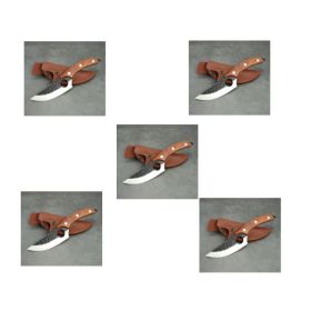 Forged Small Kitchen  Boning Knife (Option: 5PCSBoningKnife LeatherCaseL)