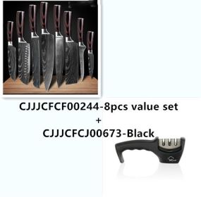Carpenter's Special Set 6-piece Set 8-piece Set Knife Chef Knife Kitchen Knife Cooking (Option: Black set)