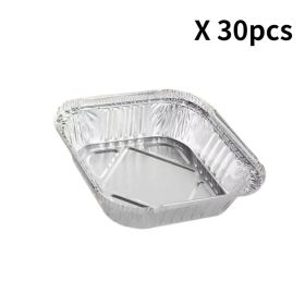8"x8" Disposable Aluminum Foil Meal Prep Cookware Square Pans, Oven, Toaster, Grill, Cooking, Roasting, Broiling, Baking, Event, Take Out, Restau (Quantity: 30pcs)